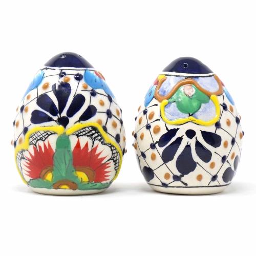 Salt/Spice Shakers - Dots and Flowers, Set of Two