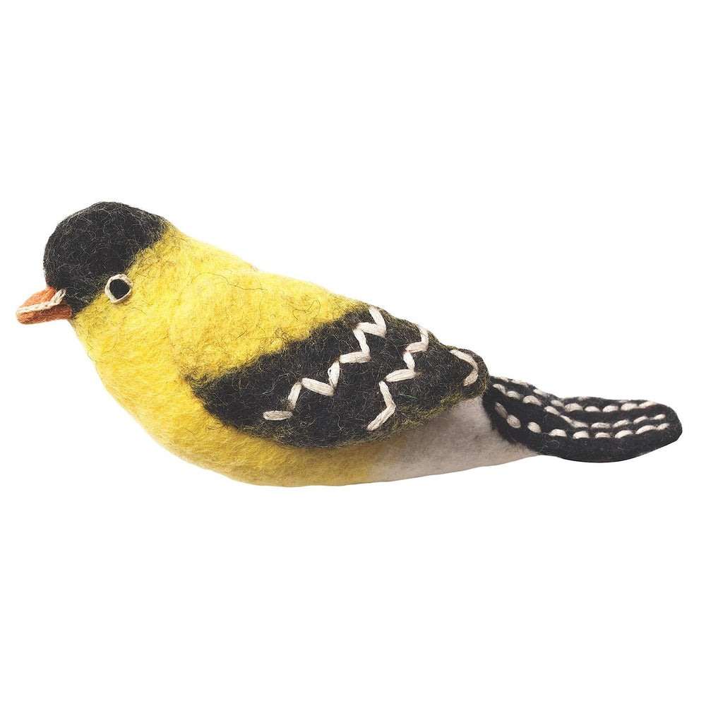 Felt Bird Garden Ornament - Goldfinch - Wild Woolies (G)