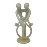 Natural Soapstone Family Sculpture - 2 Parents, 3 Children - Smolart