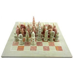 Hand Carved Soapstone Maasai Chess Set - 14" Board - Smolart