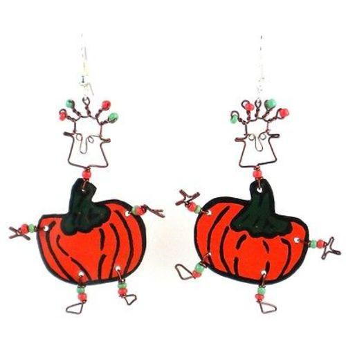 Dancing Girl Pumpkin Earrings - Creative Alternatives