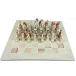 Hand Carved Soapstone Animal Chess Set - 15" Board - Smolart