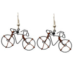 Recycled Wire Bicycle Earrings - Set of 10