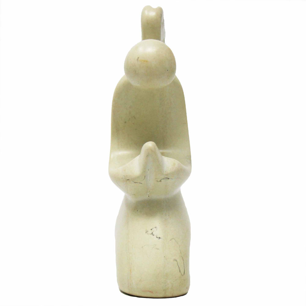 Praying Angel Soapstone Sculpture - Natural Stone