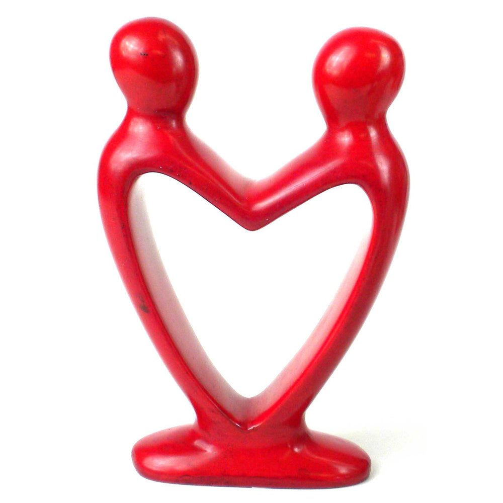 Soapstone Lovers Heart Red - 6 Inch