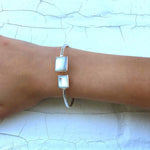 Cuff Bracelet, Mother of Pearl Square