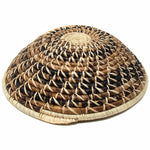 Woven Sisal Basket, Wheat Stalk Spirals In Natural