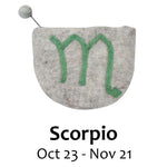 Felt Scorpio Zodiac Clutch