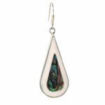 Teardrop Abalone and Mother of Pearl Drop Earrings