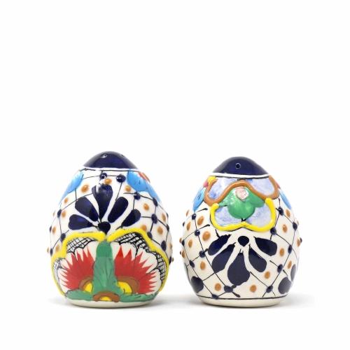 Salt/Spice Shakers - Dots and Flowers, Set of Two