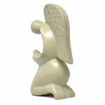 Praying Angel Soapstone Sculpture - Natural Stone