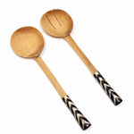 Olive Serving Set with Bone Handles 10 inch