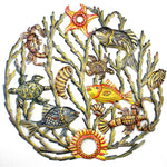 Painted Sea life Metal Wall Art - Croix des Bouquets