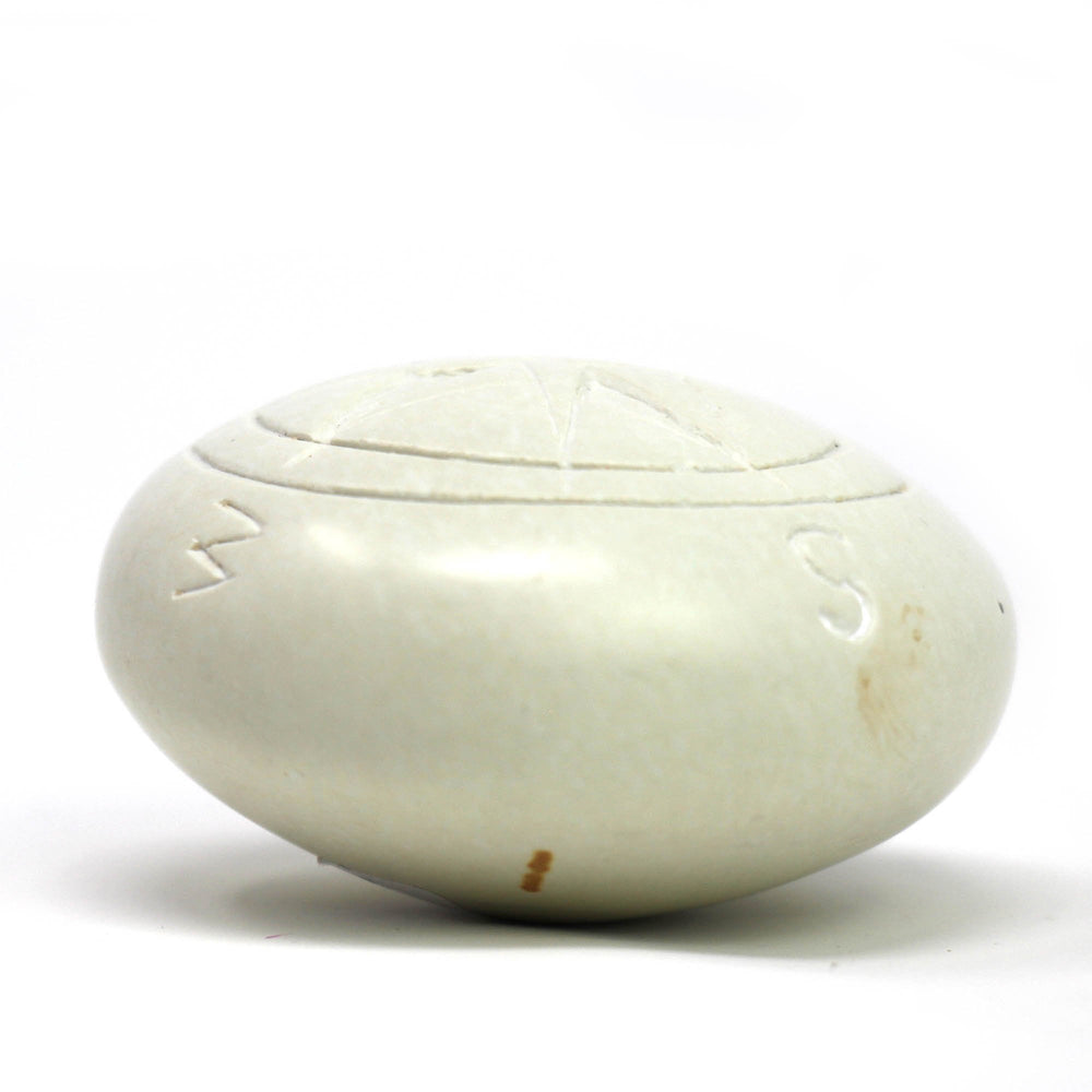 Compass Soapstone Sculpture, Natural Stone