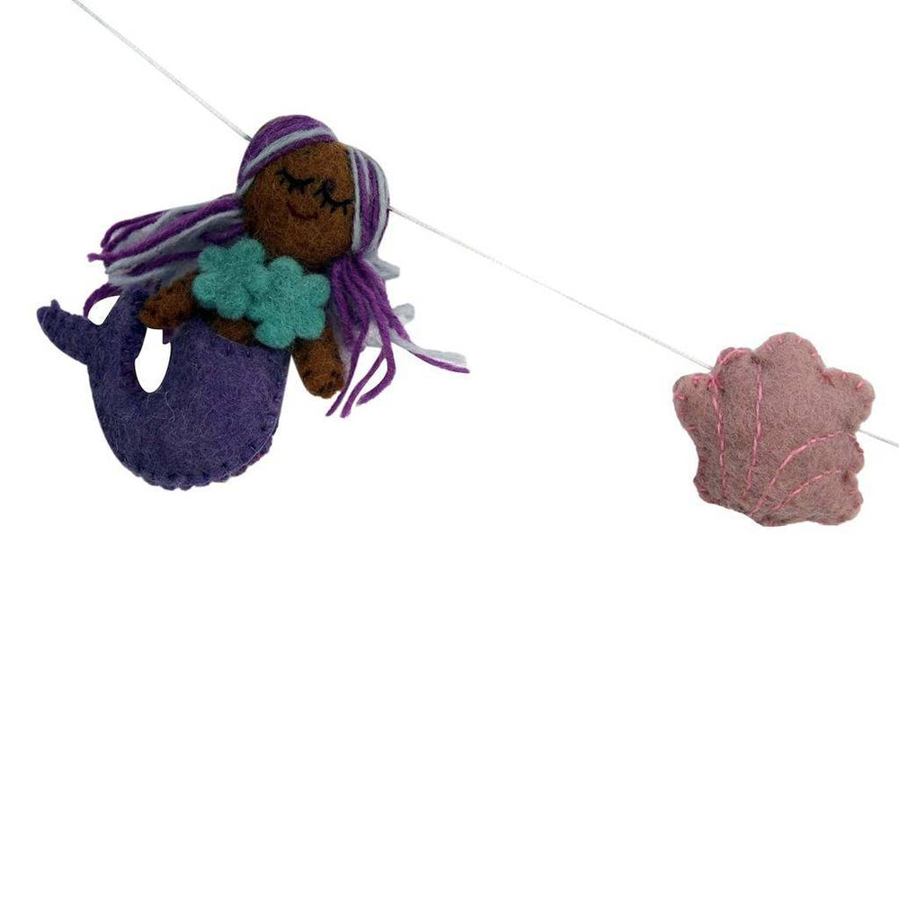 Mermaid Felt Garland - Global Groove