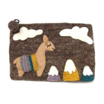 Hand Crafted Felt: Llama Pouch