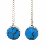 Threaded Chain Earring with Turquoise